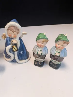 Porcelain Angel Figurines & Hummel Goebel Shakers