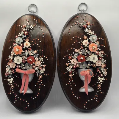 LOT 41L: Vintage Set of Pol-O-Craft Wall Hangings by Pauline A. Owens, Dated 1970s