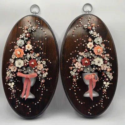 LOT 41L: Vintage Set of Pol-O-Craft Wall Hangings by Pauline A. Owens, Dated 1970s