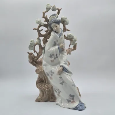 LOT 14L: DAMAGED /REPAIR Lot - Two Handcrafted Lladró Mermaid Figurines, Retired Lladró Geisha Porcelain Figurine, and Vintage 1985...