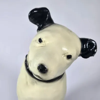 LOT 129F: Vintage RCA Advertising Nipper Dog Chalkware Statue and Nipper Salt Shaker