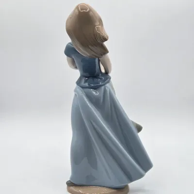LOT 32L: Vintage NAO by Lladró Porcelain Figurine Titled "Country Girl with Rabbit"