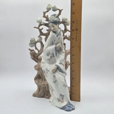 LOT 14L: DAMAGED /REPAIR Lot - Two Handcrafted Lladró Mermaid Figurines, Retired Lladró Geisha Porcelain Figurine, and Vintage 1985...