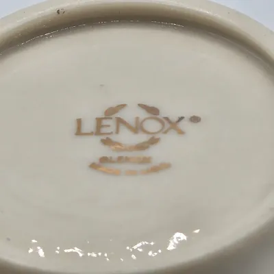 LOT 42L: Vintage Lenox Floral Garden Collection Oval Mini Tray, Greenfield Bon Bon Bowl, and Special Collection Rose Floral Pierced...