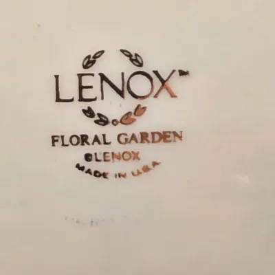 LOT 42L: Vintage Lenox Floral Garden Collection Oval Mini Tray, Greenfield Bon Bon Bowl, and Special Collection Rose Floral Pierced...