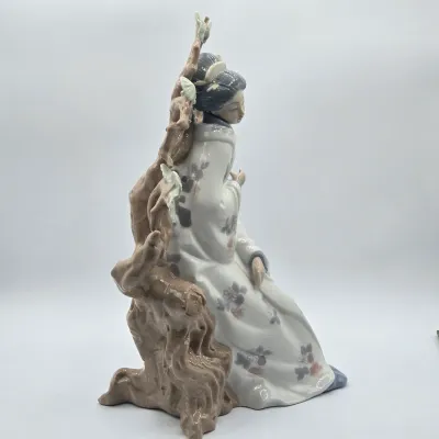 LOT 14L: DAMAGED /REPAIR Lot - Two Handcrafted Lladró Mermaid Figurines, Retired Lladró Geisha Porcelain Figurine, and Vintage 1985...