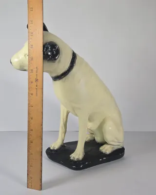 LOT 129F: Vintage RCA Advertising Nipper Dog Chalkware Statue and Nipper Salt Shaker