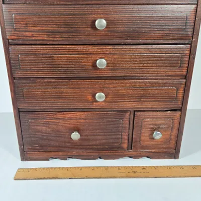 LOT 132F: Large Collection of Antique Japanese Military Sake Cups, Four Sake Bottles, and Beautiful Wood Chest for Storage