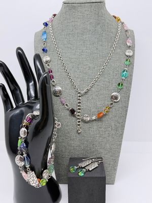 LOT 326: Costume Jewelry Collection with Pretty Bright Gemstones