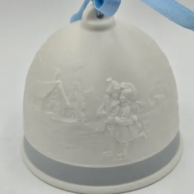 LOT 44L: Three Matte Porcelain Bell Ornaments from the Vintage Lladró Four Seasons Collector’s Society Series