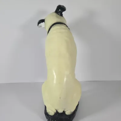LOT 129F: Vintage RCA Advertising Nipper Dog Chalkware Statue and Nipper Salt Shaker