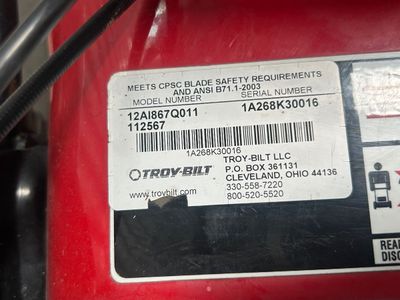 TROY-BUILT SELECT SPEED TRANSMISSION LAWNMOWER