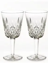 WATERFORD VINTAGE LISMORE PATTERNED CRYSTAL STEMWARE MANY PIECES