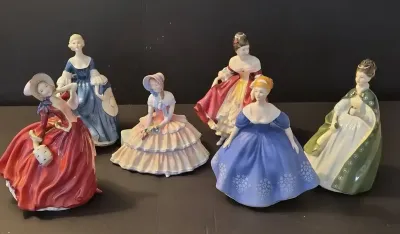Royal Doulton Porcelain Lady Figurine Collection | Set of 6