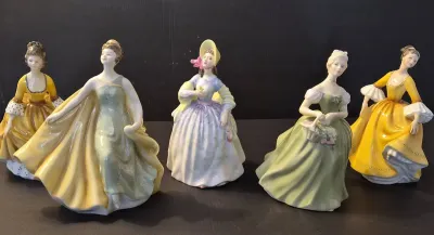 Royal Doulton Porcelain Lady Figurine Collection | Set of 5