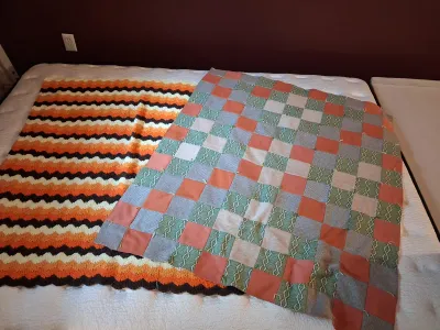 HANDMADE THROW BLANKET, HANDMADE QUILT