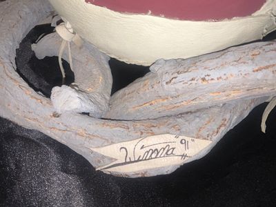 UNIQUE SOUTHWEST STYLE LEATHER WRAPPED CLAY POT