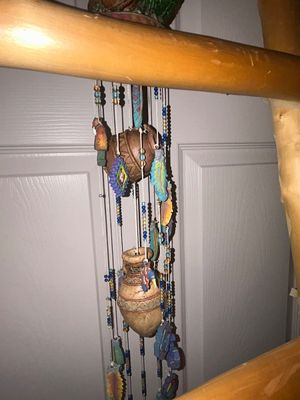 SOUTHWESTERN THEMED BLANKET LADDER AND WIND CHIME