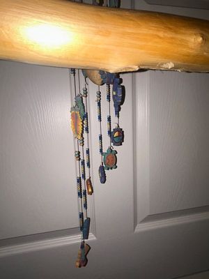 SOUTHWESTERN THEMED BLANKET LADDER AND WIND CHIME