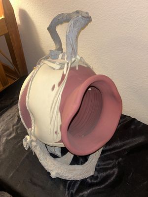 UNIQUE SOUTHWEST STYLE LEATHER WRAPPED CLAY POT