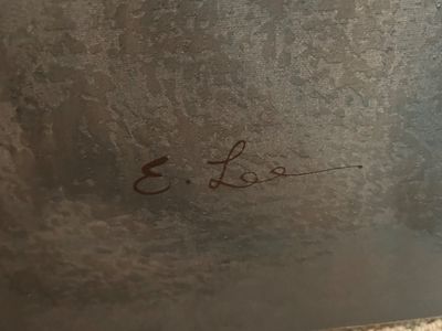 1992 LARGE CANVAS PAINTING “THREE WOMEN” BY E. LEE