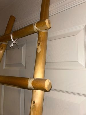 SOUTHWESTERN THEMED BLANKET LADDER AND WIND CHIME