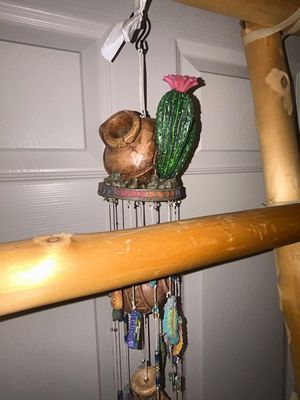 SOUTHWESTERN THEMED BLANKET LADDER AND WIND CHIME