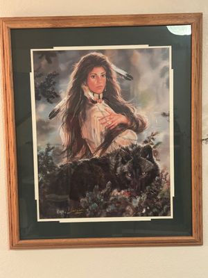 “BLACK MAGIC”PERSONALLY SIGNED by NATIVE AMERICAN ARTIST MAJIA AND MATCHING DECORATIVE WALL HANGINGS POTS