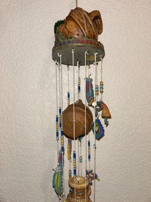 SOUTHWESTERN THEMED BLANKET LADDER AND WIND CHIME
