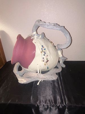 UNIQUE SOUTHWEST STYLE LEATHER WRAPPED CLAY POT