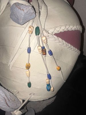 UNIQUE SOUTHWEST STYLE LEATHER WRAPPED CLAY POT