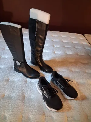 VINCE CAMUTO BOOTS, BROOKS RUNNING SHOES