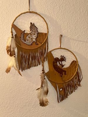 DOLLS FROM TAOS TRIBE IN NEW MEXICO AND DREAM CATCHERS