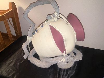 UNIQUE SOUTHWEST STYLE LEATHER WRAPPED CLAY POT