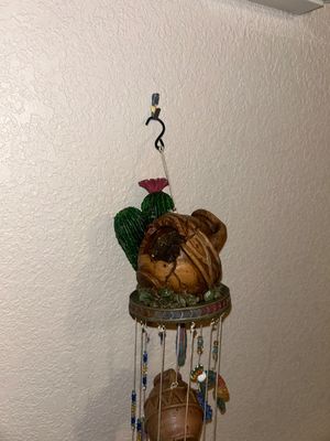 SOUTHWESTERN THEMED BLANKET LADDER AND WIND CHIME