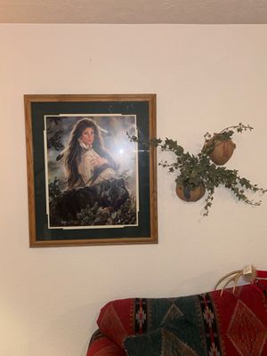 “BLACK MAGIC”PERSONALLY SIGNED by NATIVE AMERICAN ARTIST MAJIA AND MATCHING DECORATIVE WALL HANGINGS POTS