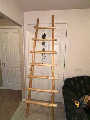 SOUTHWESTERN THEMED BLANKET LADDER AND WIND CHIME