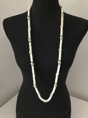 Vintage pearl rope, long necklace