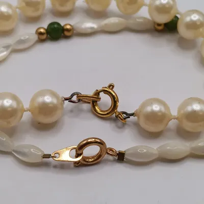 LOT 27: Vintage Vanna White Pearl Necklace, Multi-Strand Beaded Necklace, Gold-Tone Pendant Bracelet & More
