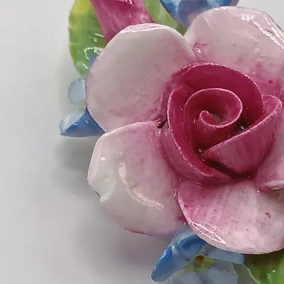 LOT 114: Pearl 1/20 12K GF and Pink Rhinestone Flower Brooch, Vintage Sweater Clips & More