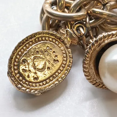 LOT 27: Vintage Vanna White Pearl Necklace, Multi-Strand Beaded Necklace, Gold-Tone Pendant Bracelet & More