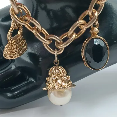 LOT 27: Vintage Vanna White Pearl Necklace, Multi-Strand Beaded Necklace, Gold-Tone Pendant Bracelet & More