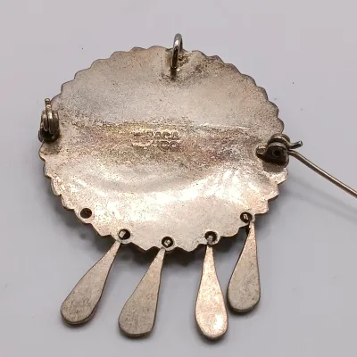 LOT 110: Lucite Jelly Belly Bee Pin, Alpaca Silver Pins and Earrings & More