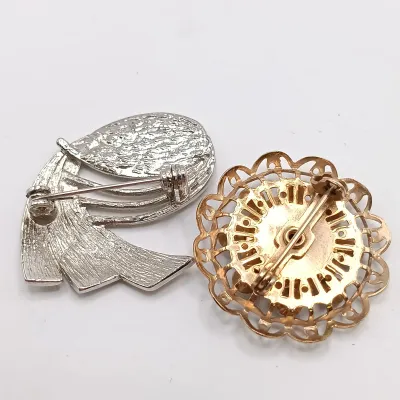 LOT 110: Lucite Jelly Belly Bee Pin, Alpaca Silver Pins and Earrings & More