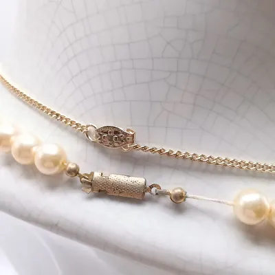 LOT 27: Vintage Vanna White Pearl Necklace, Multi-Strand Beaded Necklace, Gold-Tone Pendant Bracelet & More