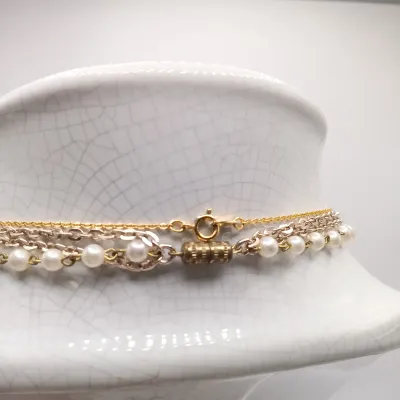 LOT 27: Vintage Vanna White Pearl Necklace, Multi-Strand Beaded Necklace, Gold-Tone Pendant Bracelet & More