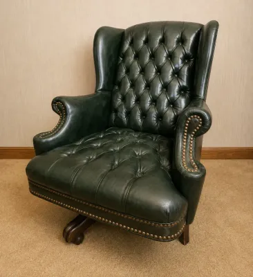 TRADITIONAL TUFTED LEATHER EXECUTIVE OFFICE CHAIR