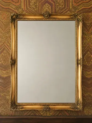 GOLD-TONED WALL MIRROR 