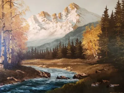 MOUNTAIN LANDSCAPE PAINTING BY ARTIST GARDNER