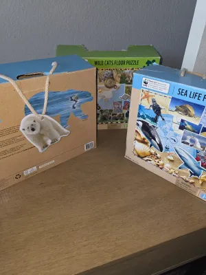 3 wild life floor puzzles